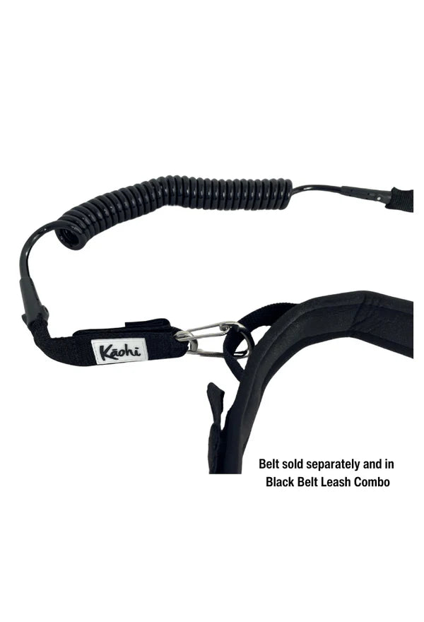 Kaohi Board Leash - Double Coil 7' x8 mm CARIBINER CLIP
