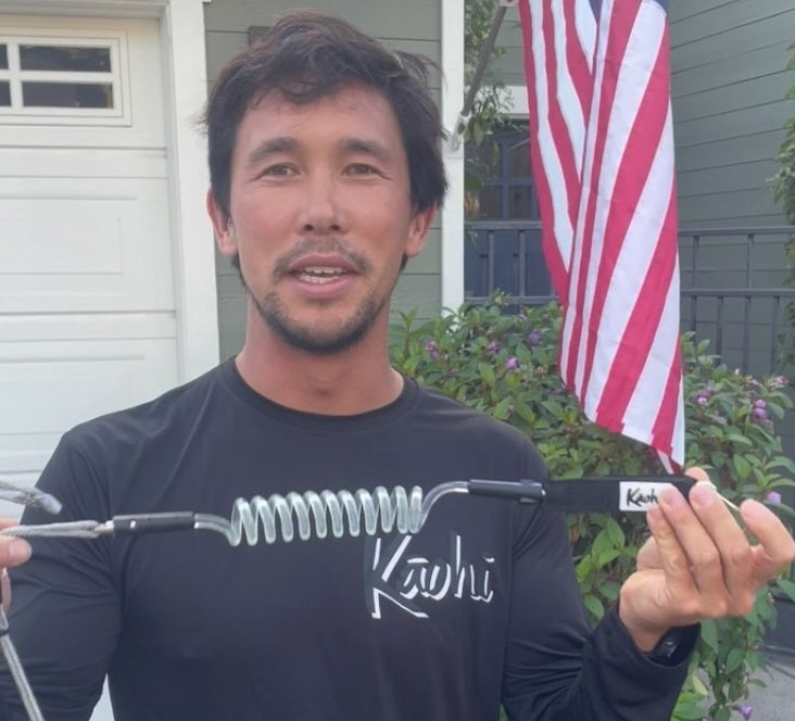 KOAHI INVIZ LEASH™ - CARABINER - 7mm HYBRID DESIGNED FOR DOWNWIND FOILING & WINGING